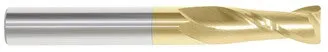 204-602552: 1/4 Dia, 3/4 LOC, 2-1/2 OAL, 2-Flt, .015 Corner Rad Carbide End Mill- Single End, 30 Deg. Helix, TiN, USA