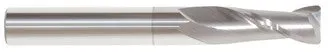 204-602553: 1/4 Dia, 3/4 LOC, 2-1/2 OAL, 2-Flt, .015 Corner Rad Carbide End Mill- Single End, 30 Deg. Helix, TiCN, USA