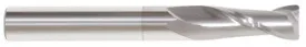204-602858: 3/8 Dia, 1 LOC, 2-1/2 OAL, 2-Flt, .09 Corner Rad Carbide End Mill- Single End, 30 Deg. Helix, TiCN, USA