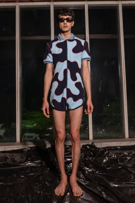 Abstract Color Block Playsuit