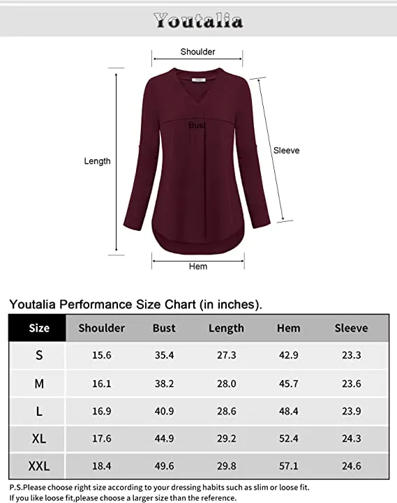 Army Green Womens 3/4 Cuffed Sleeve Chiffon Printed V Neck Casual Blouse Shirt Tops - Youtalia