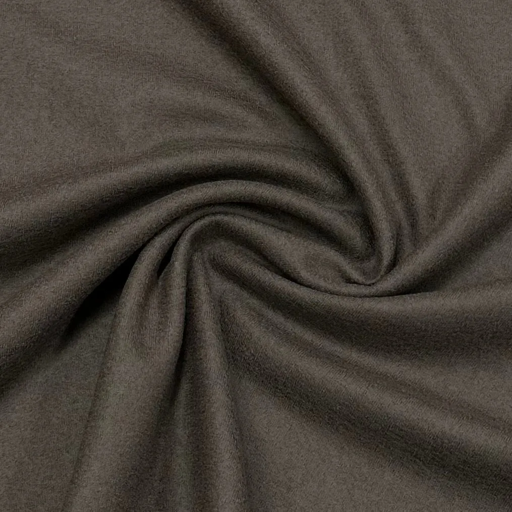 Bark Brushed Merino Wool Jersey Fabric