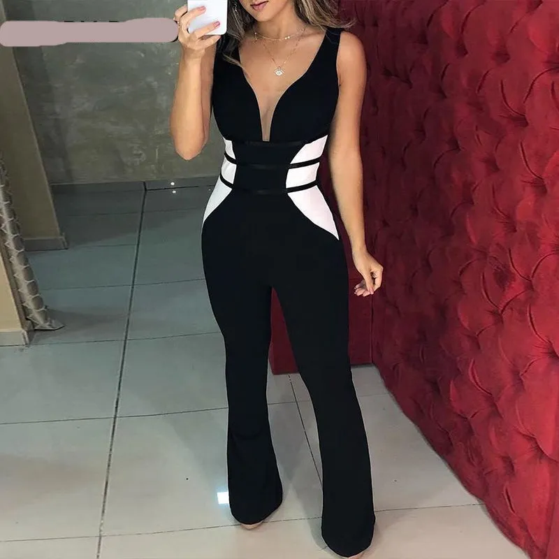 Black and White Jumpsuit Formal,