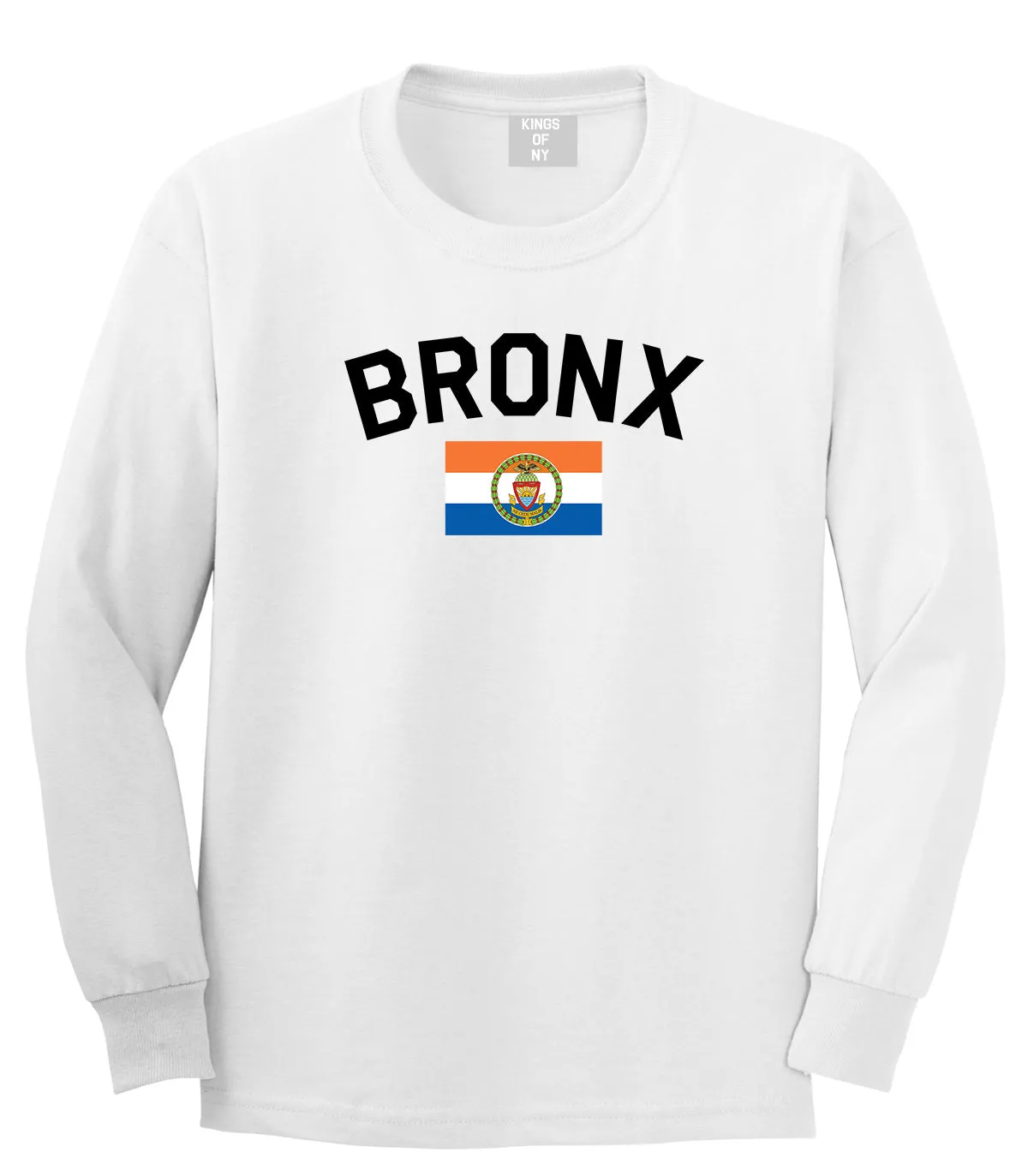 Bronx Flag Mens Long Sleeve T-Shirt