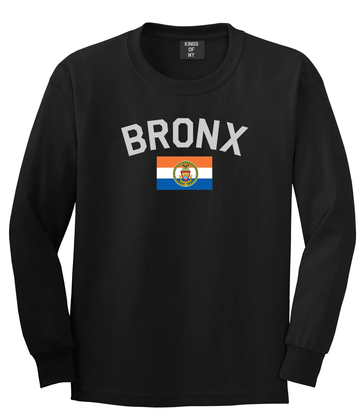 Bronx Flag Mens Long Sleeve T-Shirt