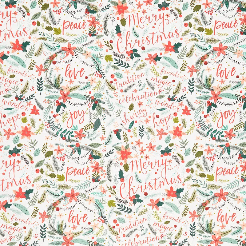 Christmas Squad - Christmas Tidings Ivory Yardage