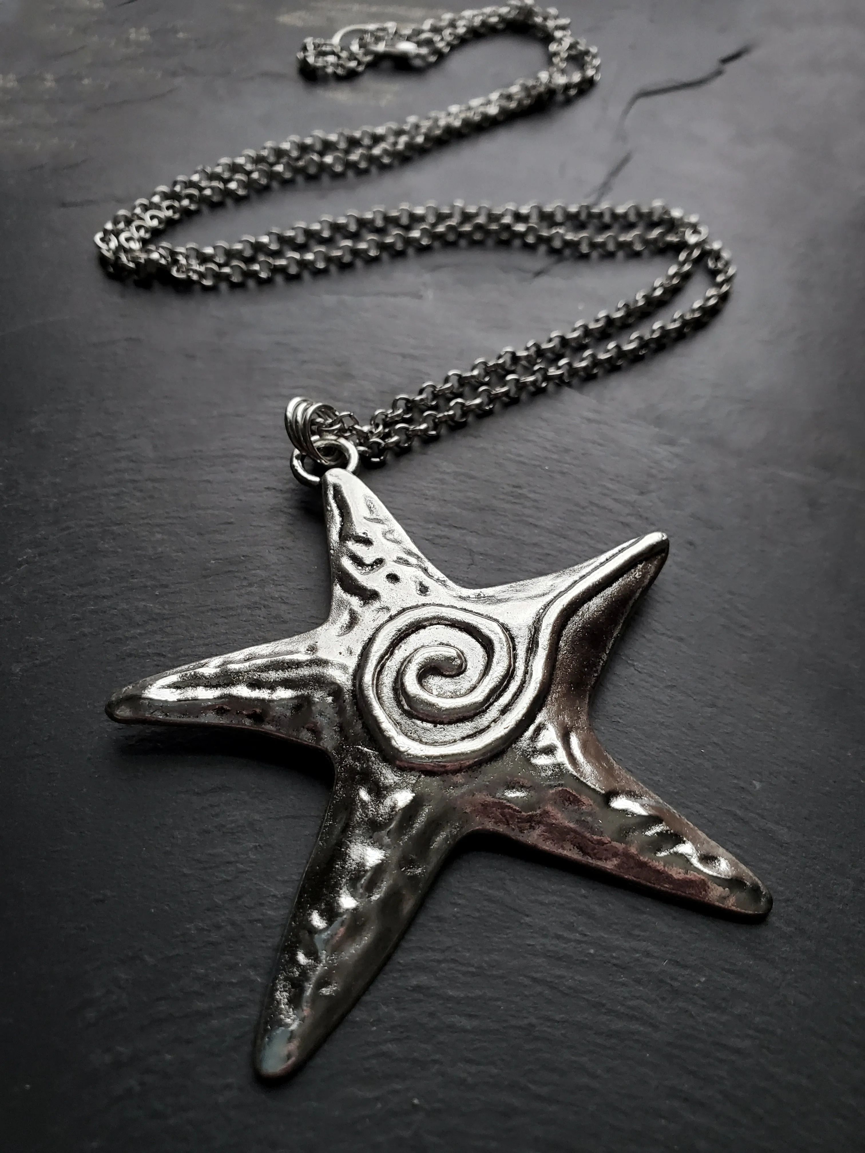 CLEARANCE Long Starfish Necklace Mermaid Jewelry