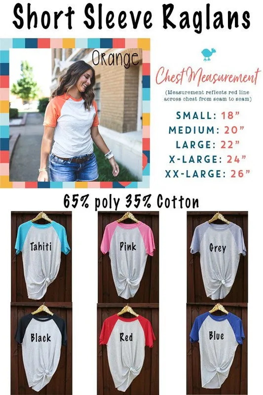 Clearance USA Vibes Short Sleeve Raglan