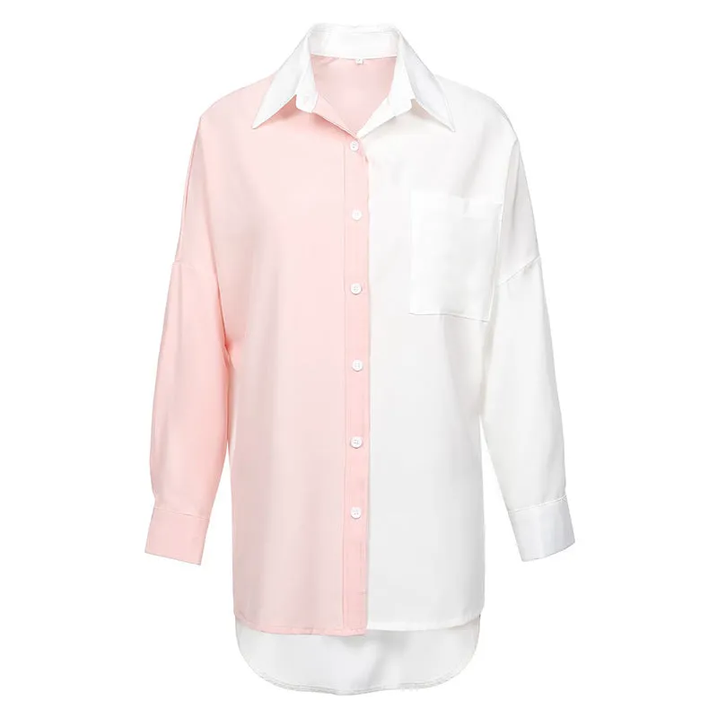Colorblock Trendy Outfits Wholesale Blouses Women Clothing Casual Style
