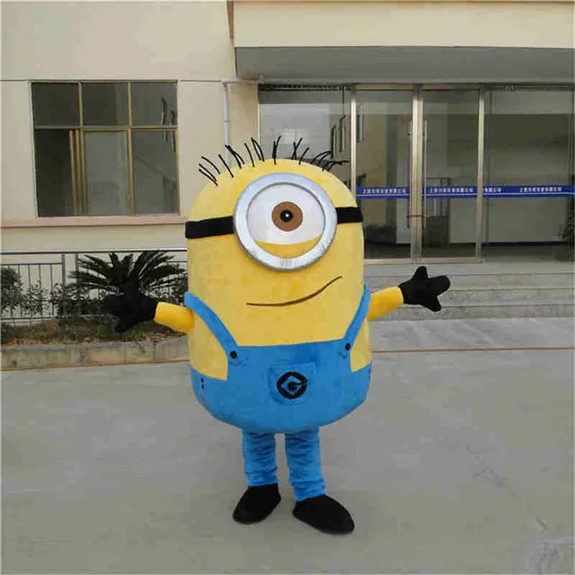 Despicable Minion Mascot Costume Carnival Festival Dress Outfit Adult Size