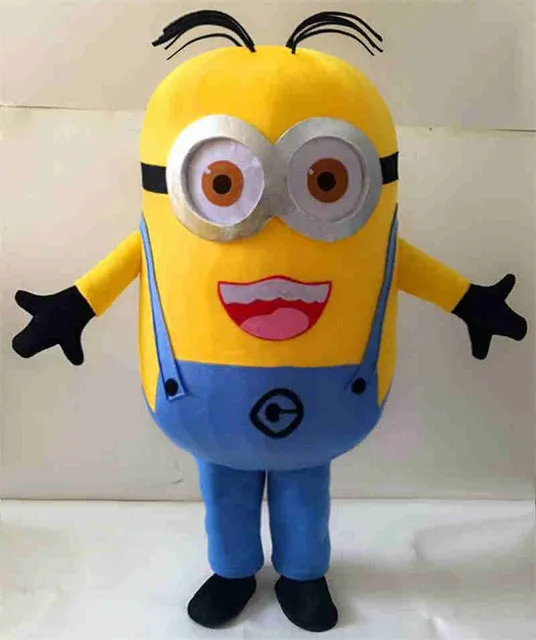 Despicable Minion Mascot Costume Carnival Festival Dress Outfit Adult Size