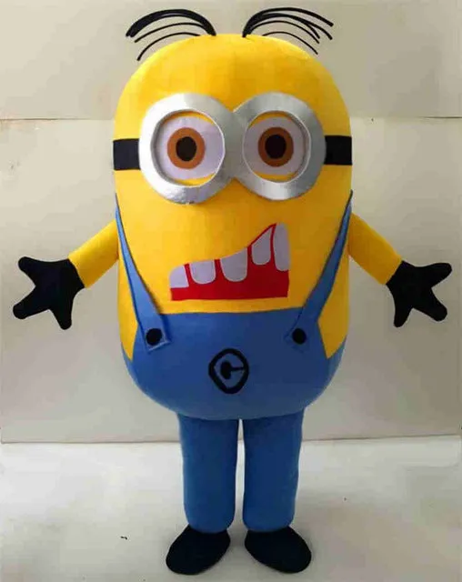 Despicable Minion Mascot Costume Carnival Festival Dress Outfit Adult Size