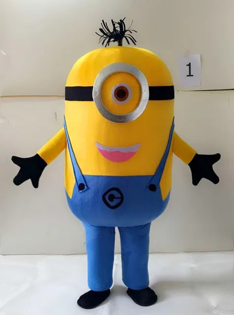Despicable Minion Mascot Costume Carnival Festival Dress Outfit Adult Size