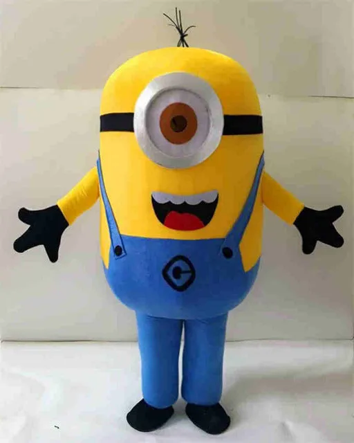 Despicable Minion Mascot Costume Carnival Festival Dress Outfit Adult Size