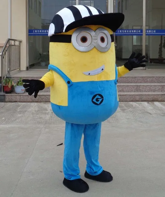 Despicable Minion Mascot Costume Carnival Festival Dress Outfit Adult Size