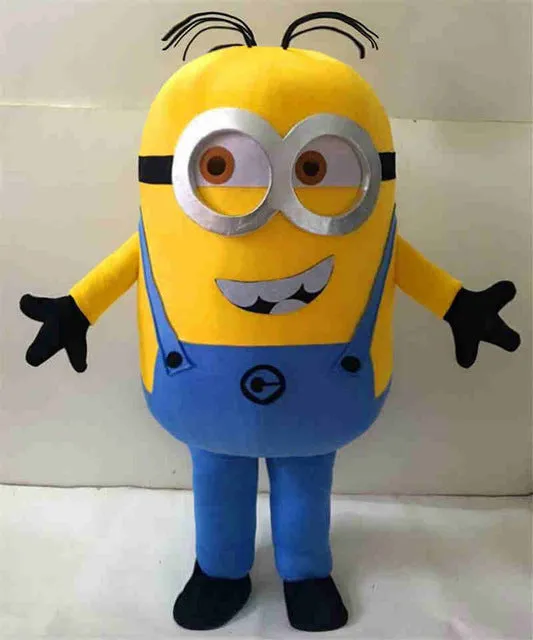 Despicable Minion Mascot Costume Carnival Festival Dress Outfit Adult Size