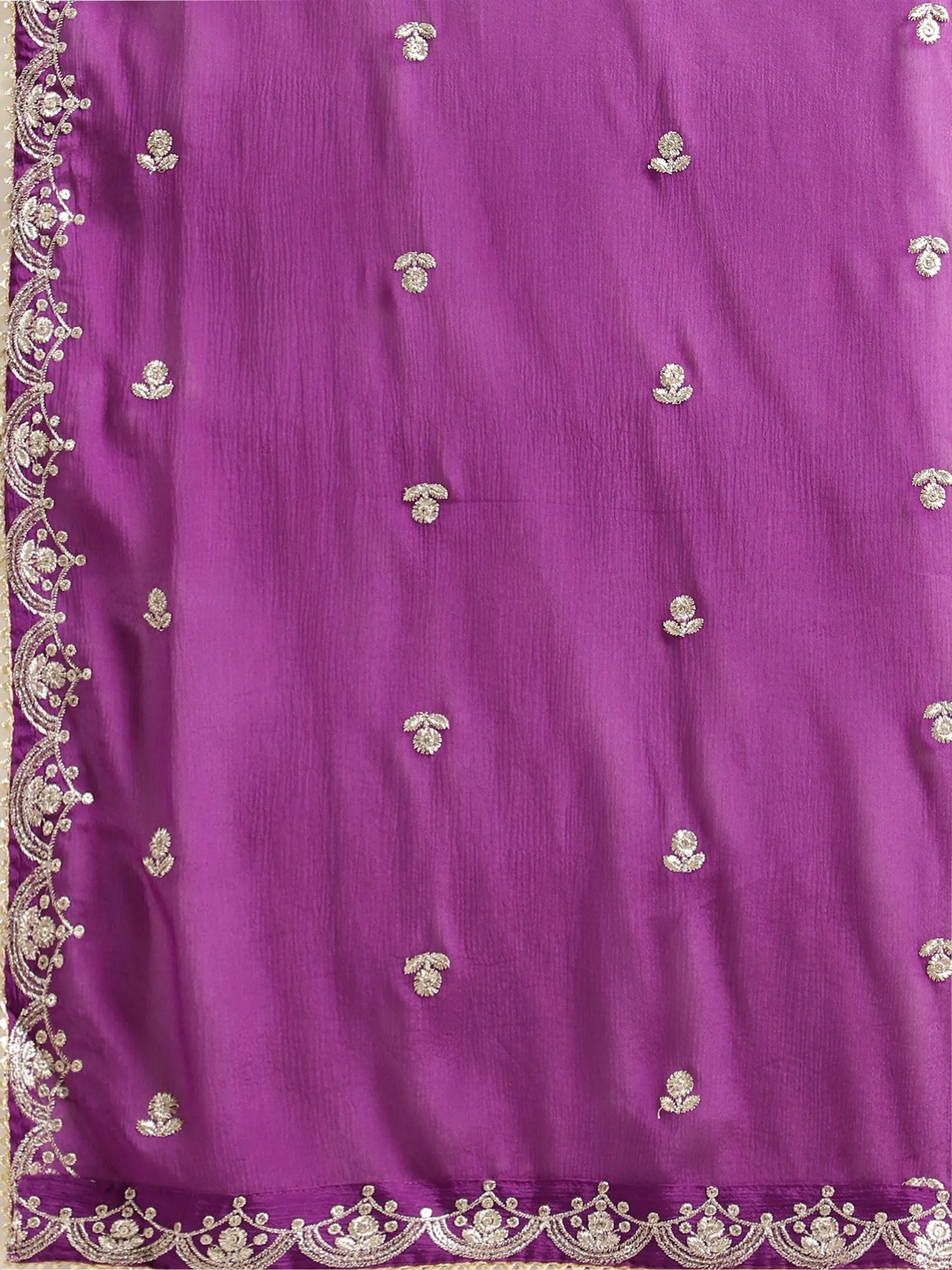 Embellished Purple Sharara Suit with Dupatta
