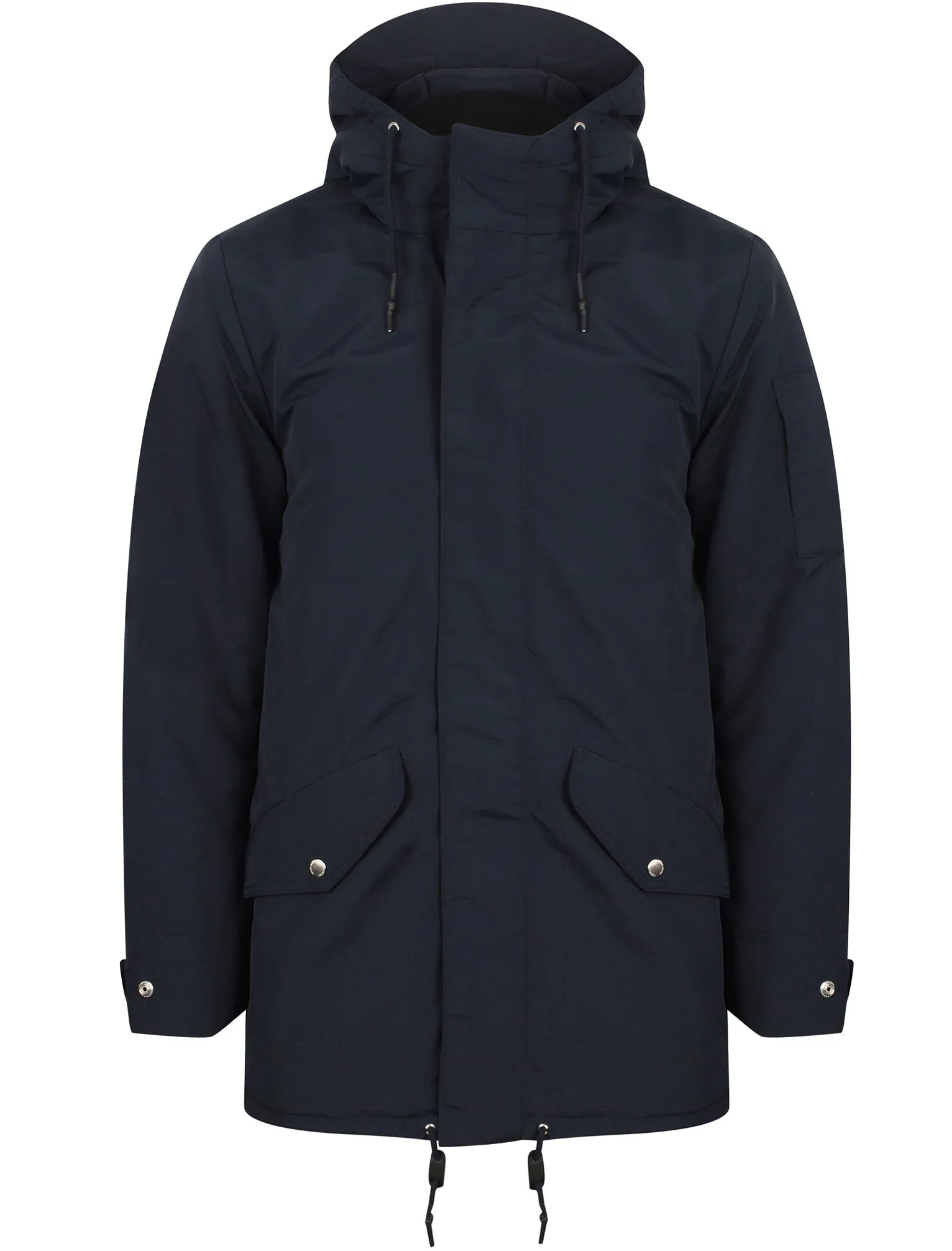 Eskell Hooded Parka Coat with Quilted Lining In True Navy - Tokyo Laundry