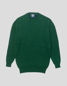 GREEN CASHMERE CABLE
