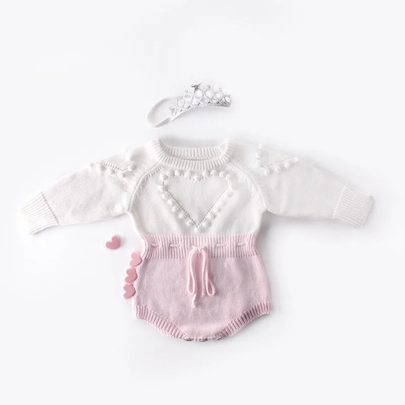 HEART Knitted Romper