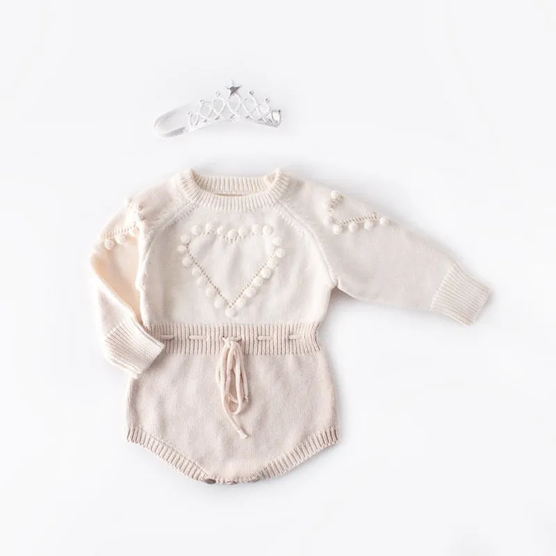 HEART Knitted Romper