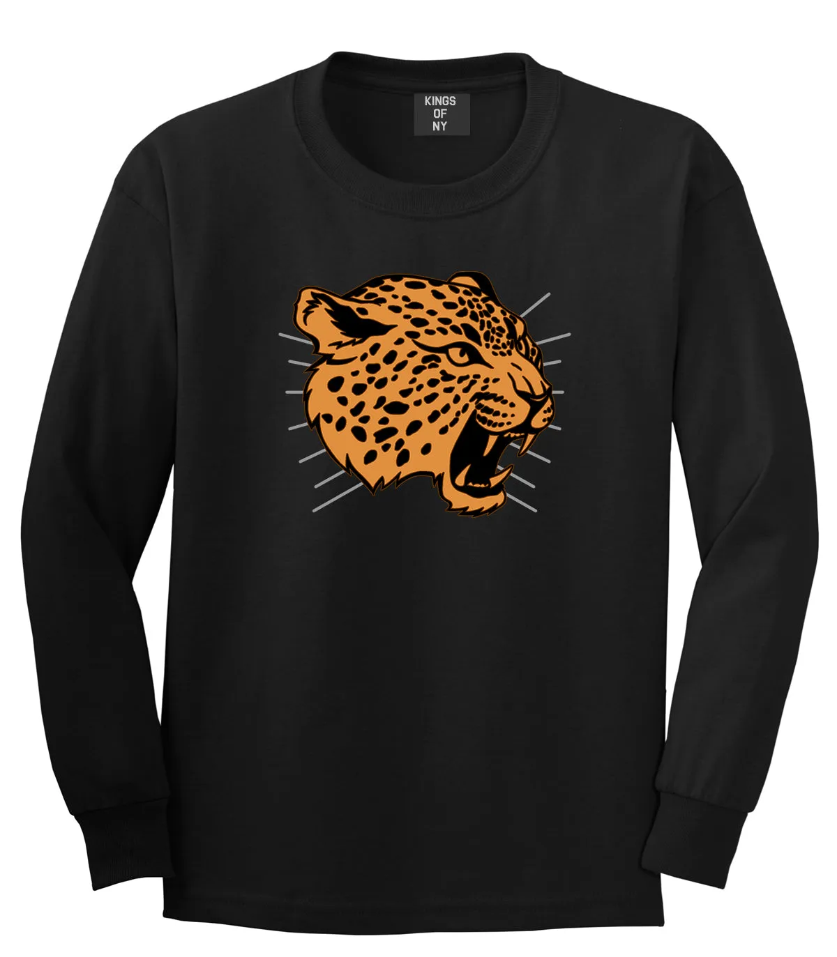 Jaguar Print Mens Long Sleeve T-Shirt