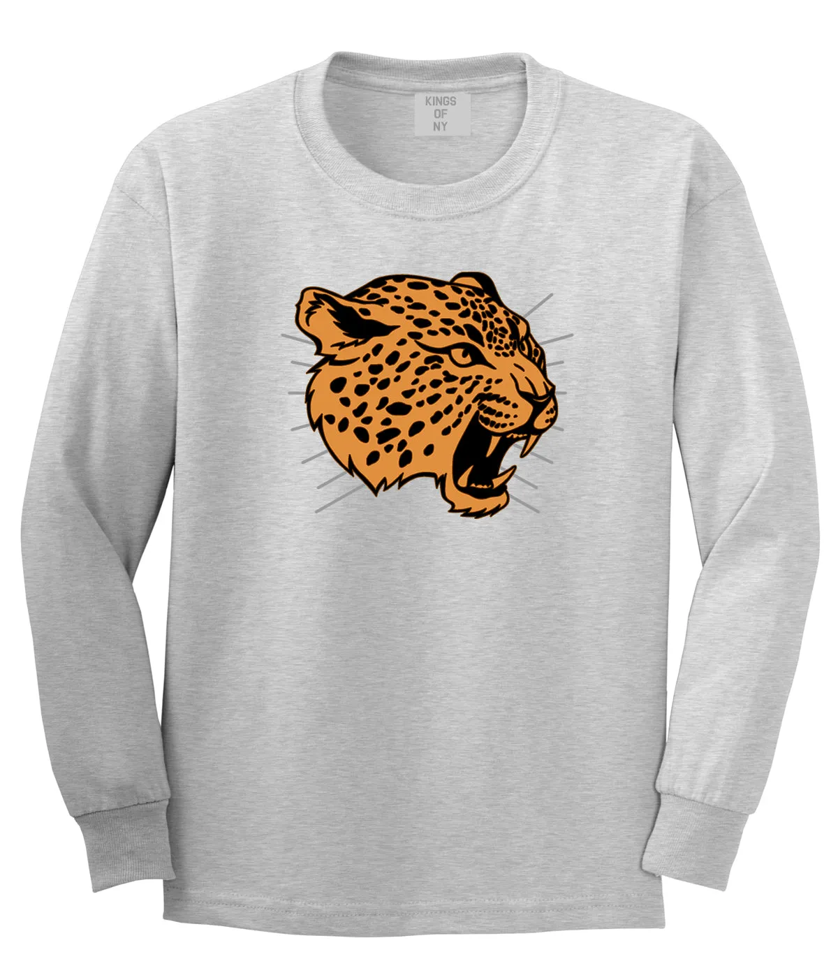 Jaguar Print Mens Long Sleeve T-Shirt