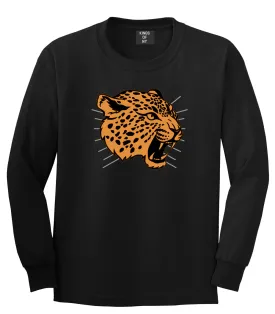 Jaguar Print Mens Long Sleeve T-Shirt