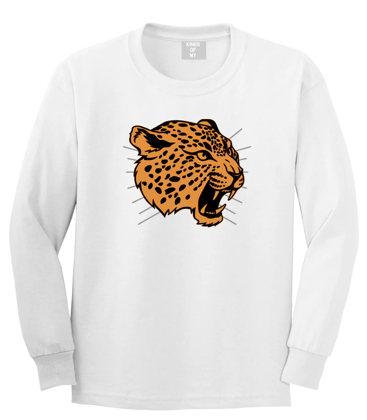Jaguar Print Mens Long Sleeve T-Shirt
