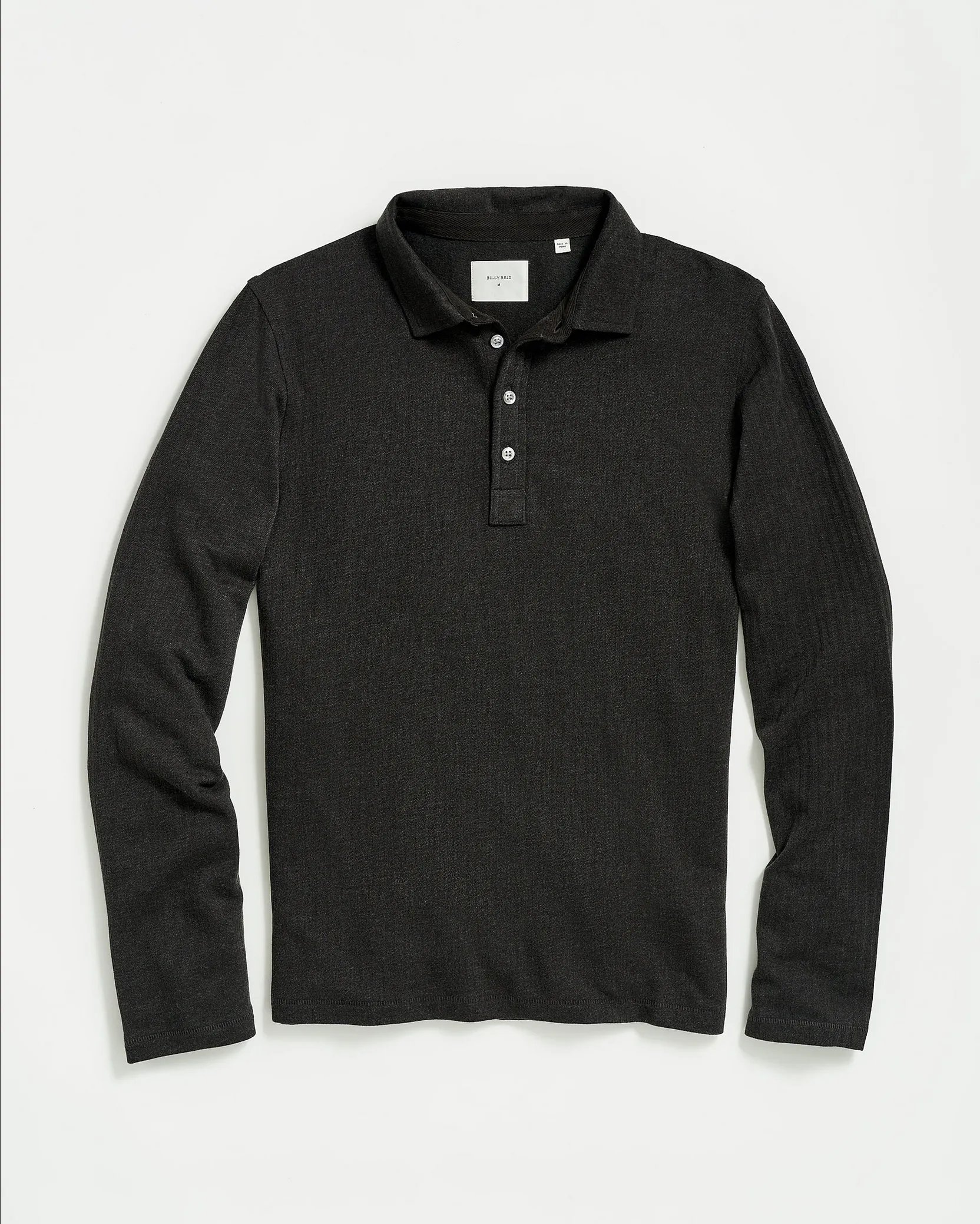 Long Sleeve Herringbone Polo