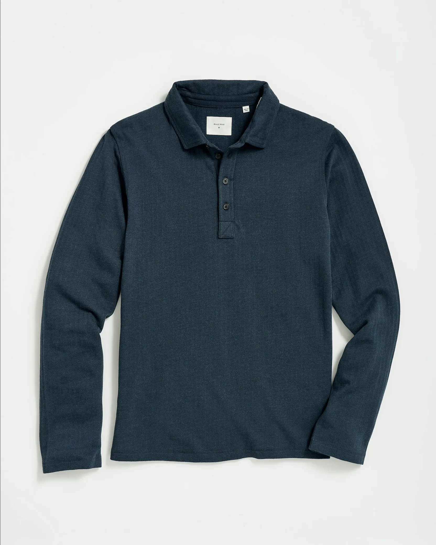 Long Sleeve Herringbone Polo