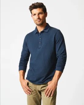 Long Sleeve Herringbone Polo