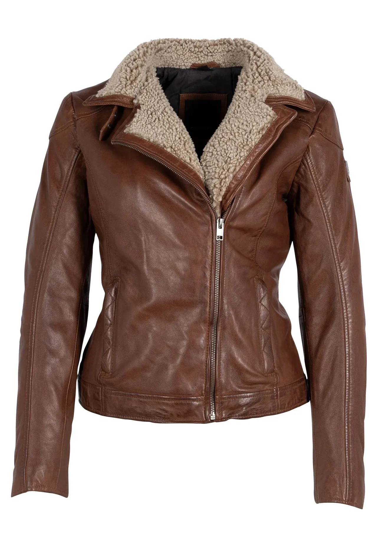 Mauritius - Jenja CF Leather Jacket - Dark Cognac