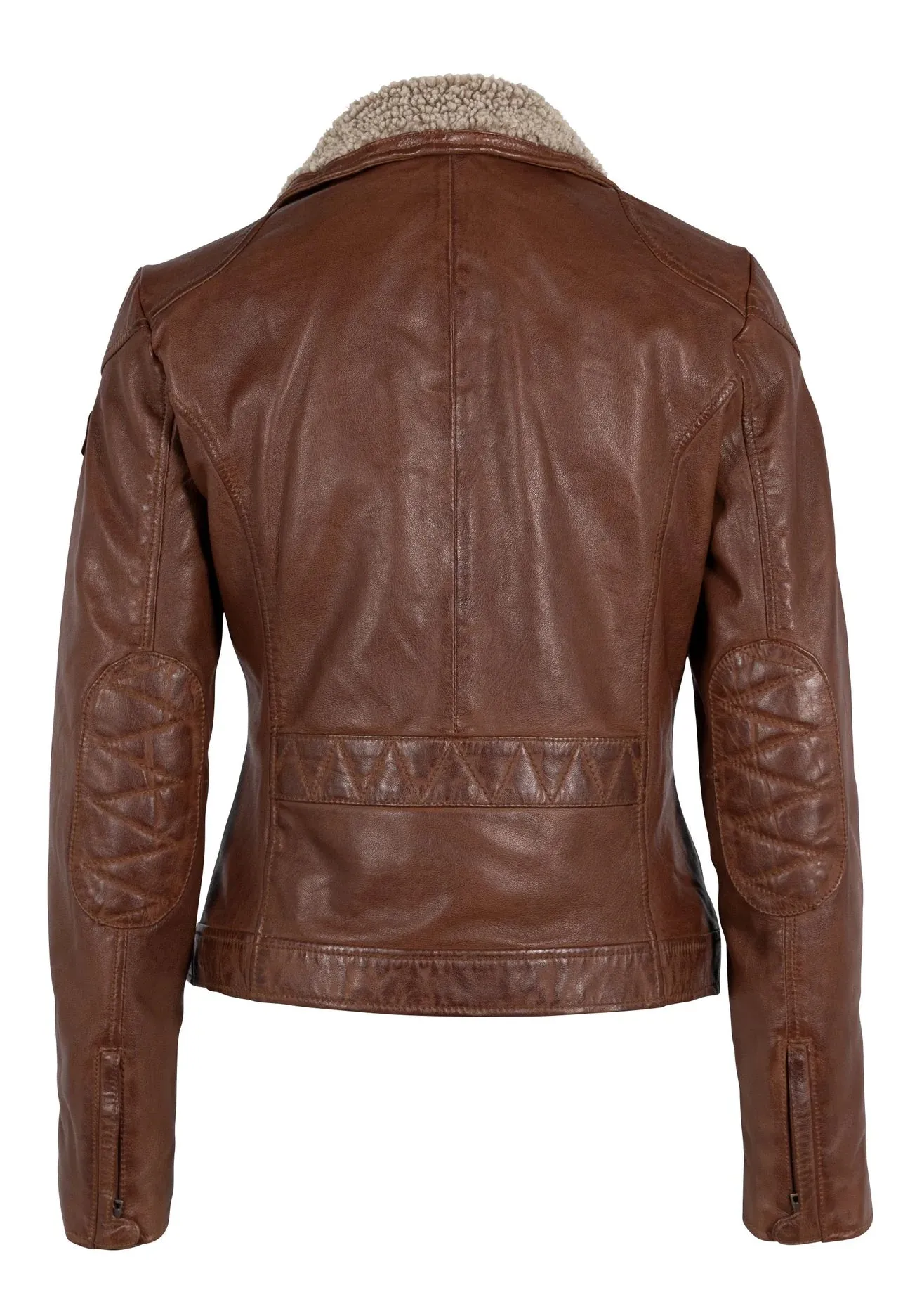 Mauritius - Jenja CF Leather Jacket - Dark Cognac
