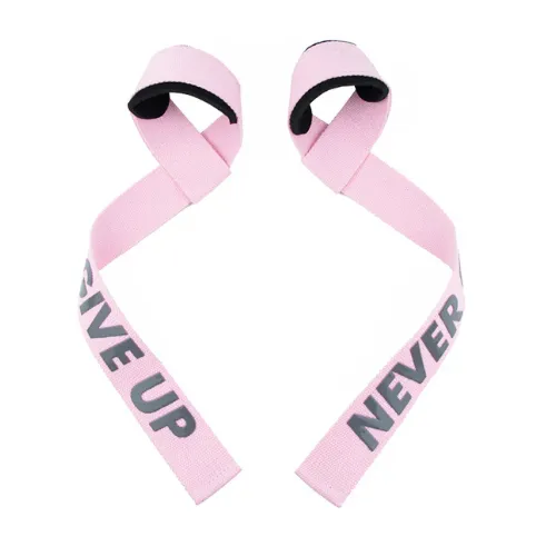 MKAS Fitness Never Give Up Gym Lifting Straps 1 Pair