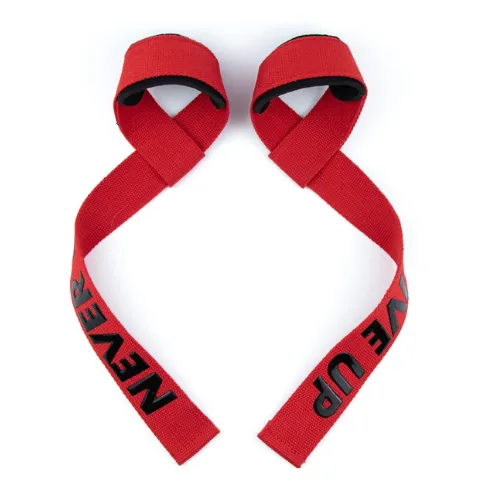 MKAS Fitness Never Give Up Gym Lifting Straps 1 Pair