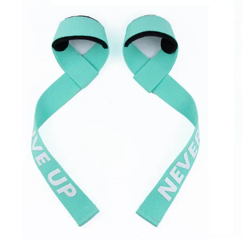 MKAS Fitness Never Give Up Gym Lifting Straps 1 Pair