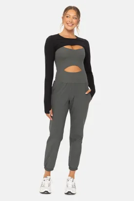 Mono B L/S Mini Shrug w/Thumbholes – Lightweight, Stretchy & Perfect for Layering