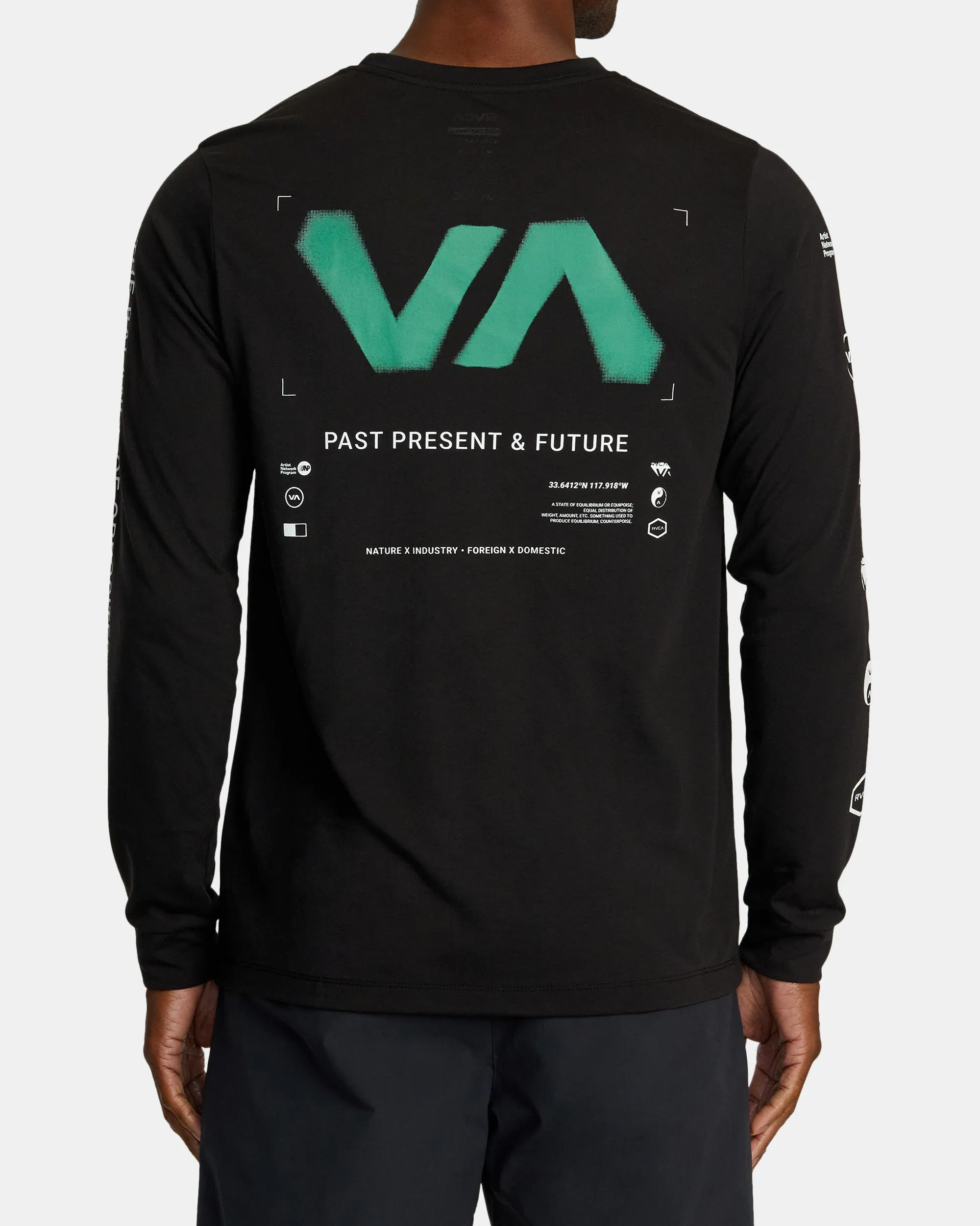 RVCA Radial Sport Tech Long Sleeve T-Shirt - Black