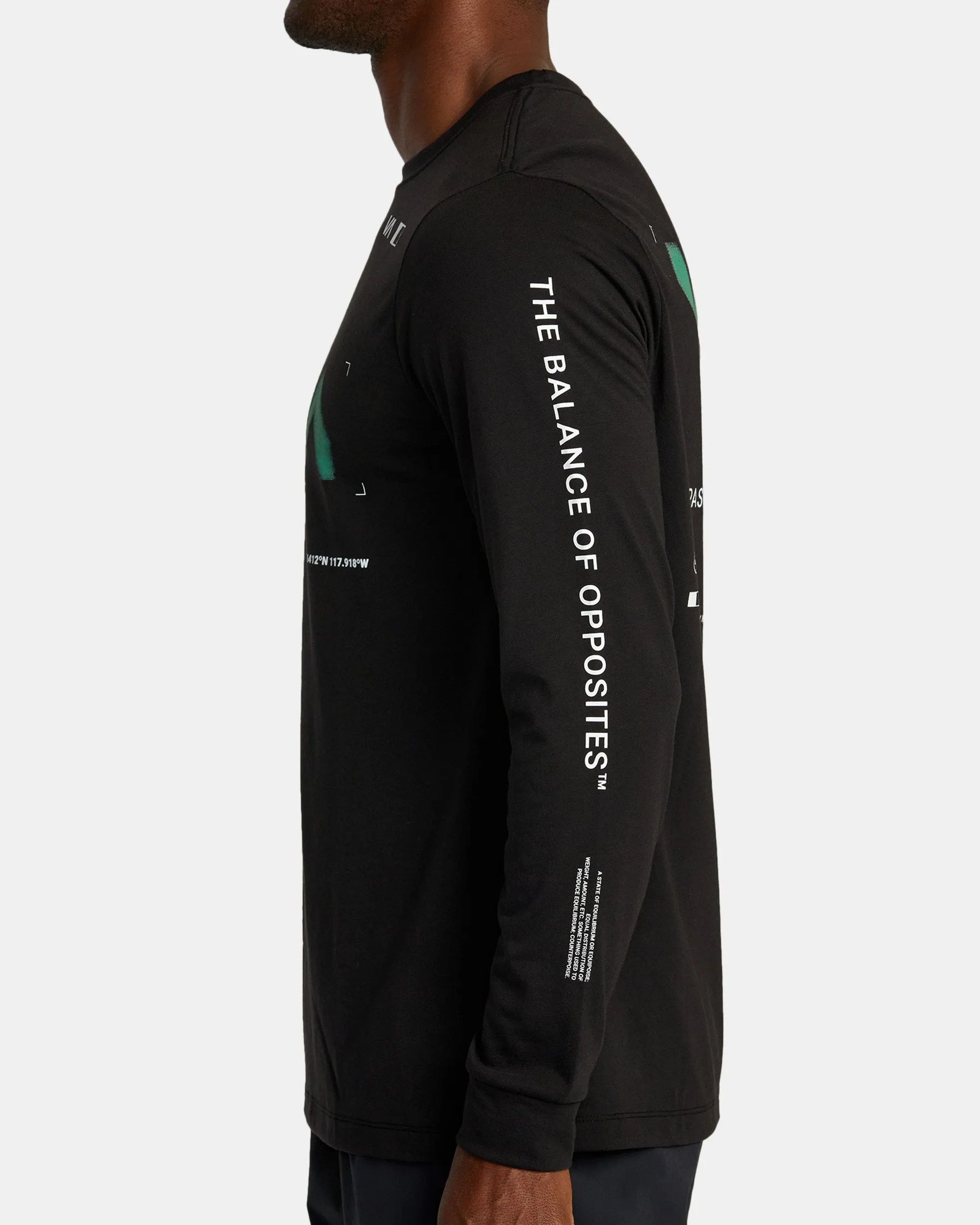 RVCA Radial Sport Tech Long Sleeve T-Shirt - Black