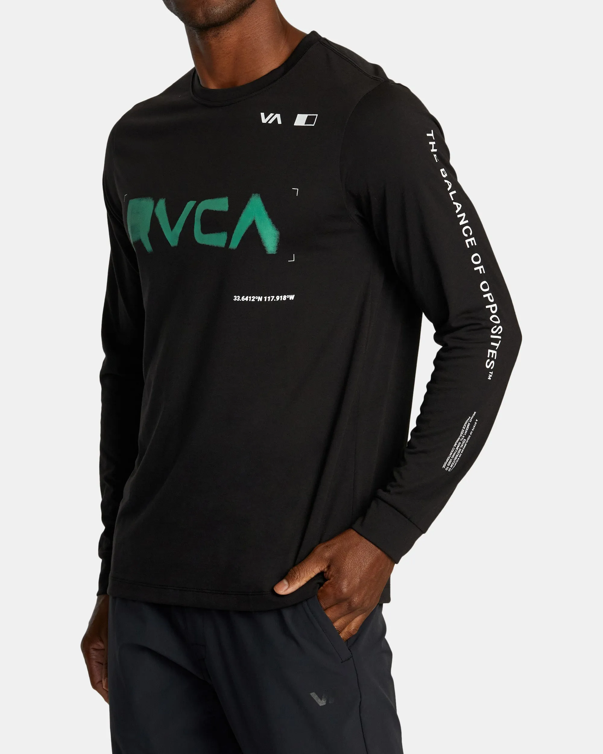 RVCA Radial Sport Tech Long Sleeve T-Shirt - Black