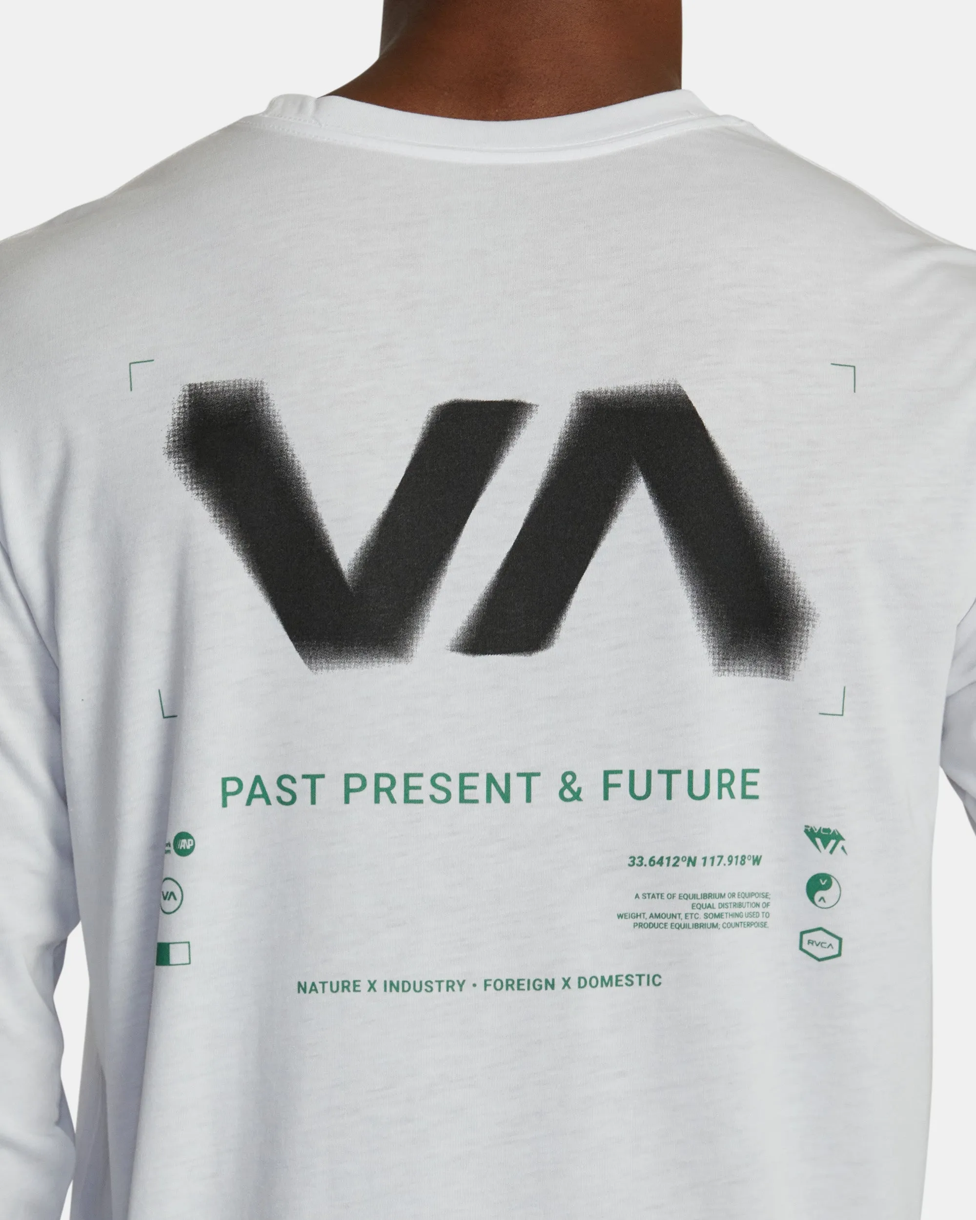 RVCA Radial Sport Tech Long Sleeve T-Shirt - White