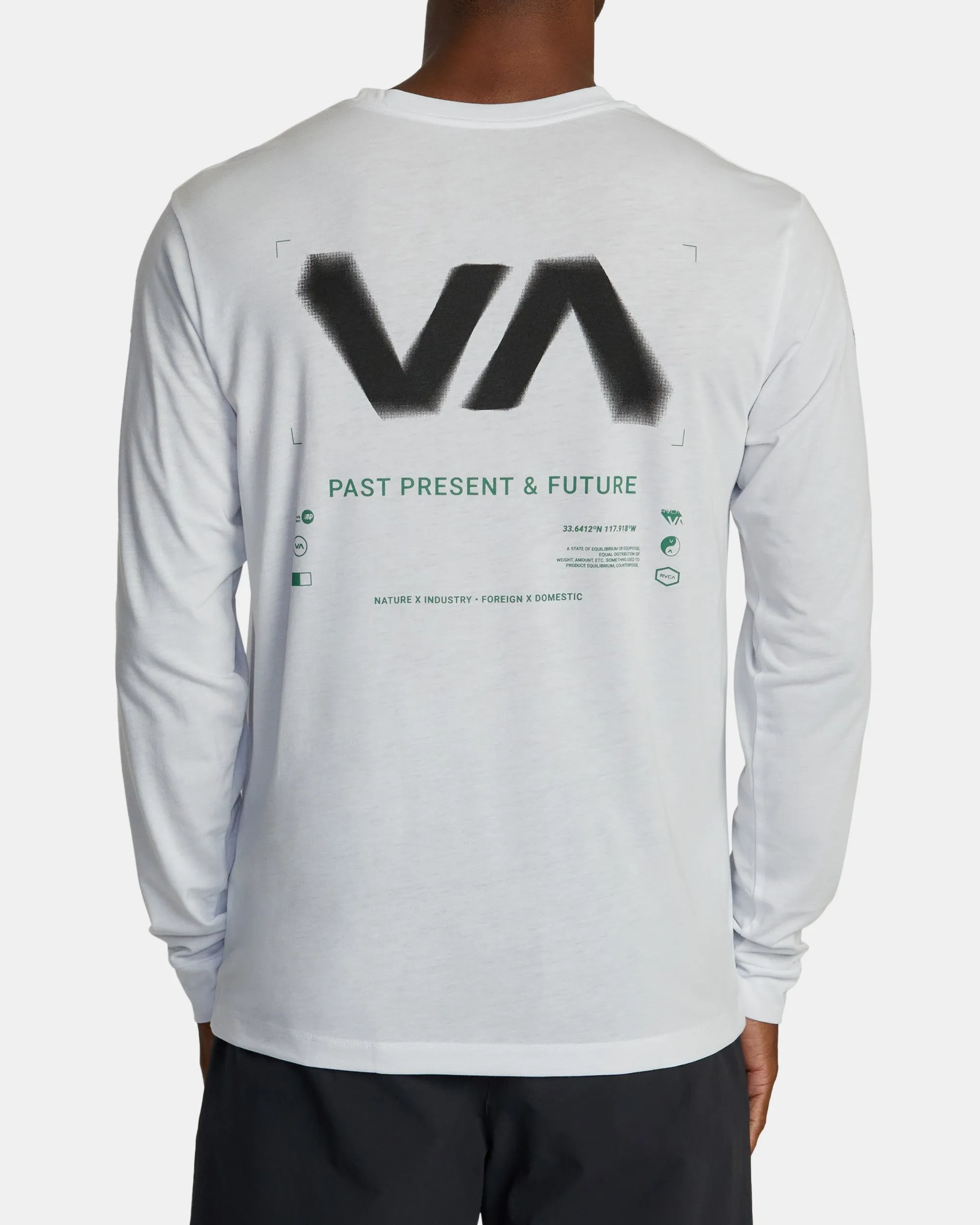 RVCA Radial Sport Tech Long Sleeve T-Shirt - White