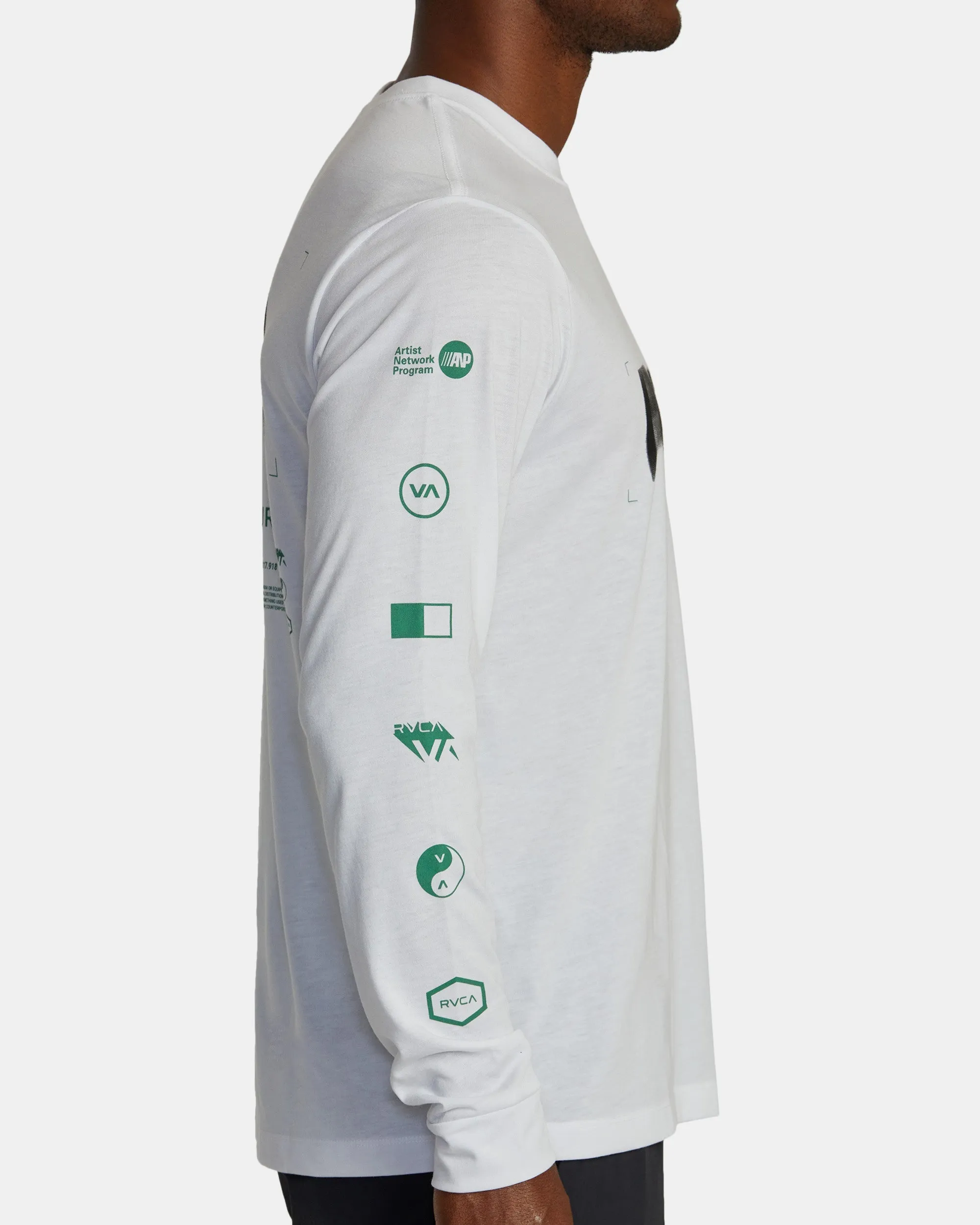 RVCA Radial Sport Tech Long Sleeve T-Shirt - White