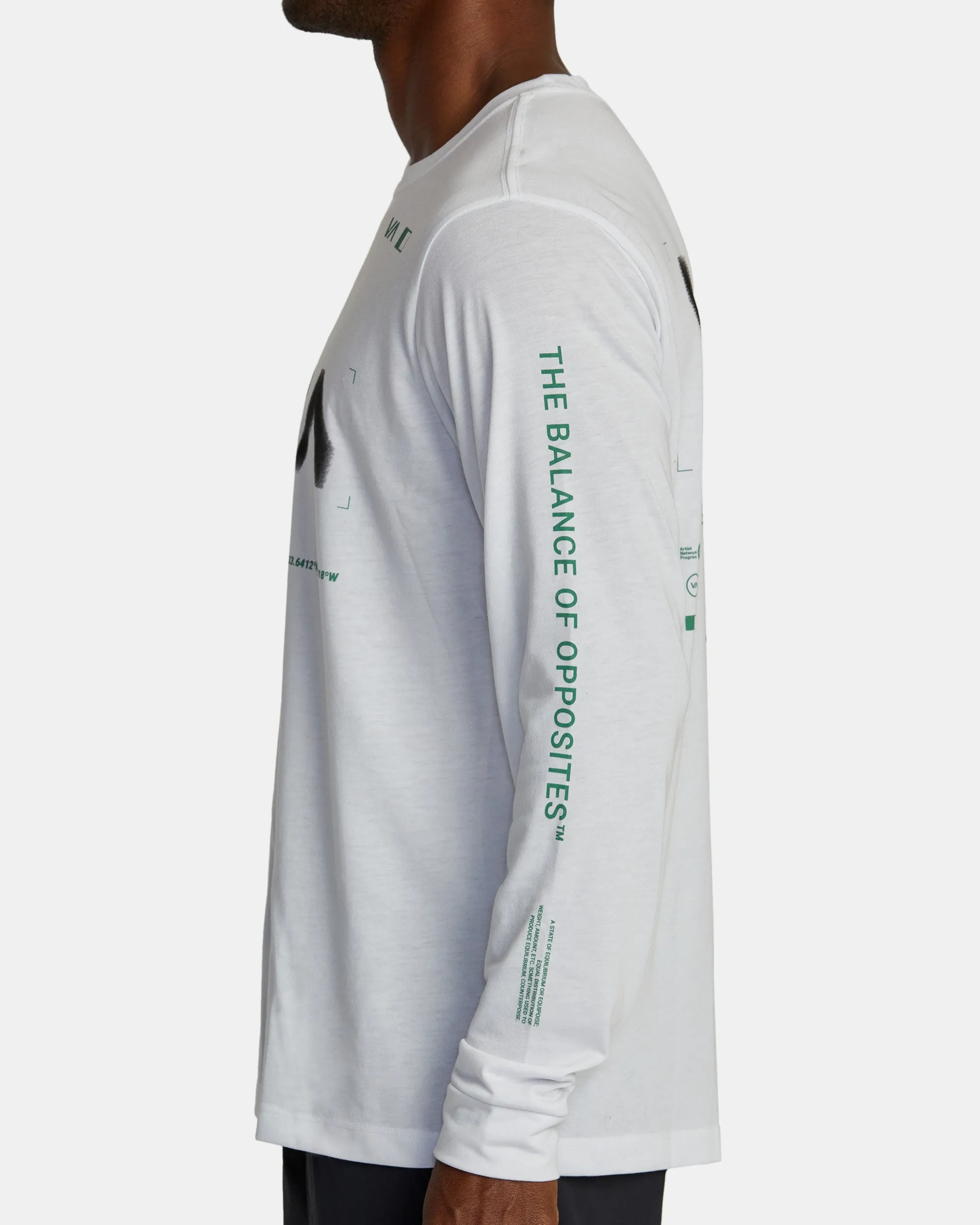 RVCA Radial Sport Tech Long Sleeve T-Shirt - White