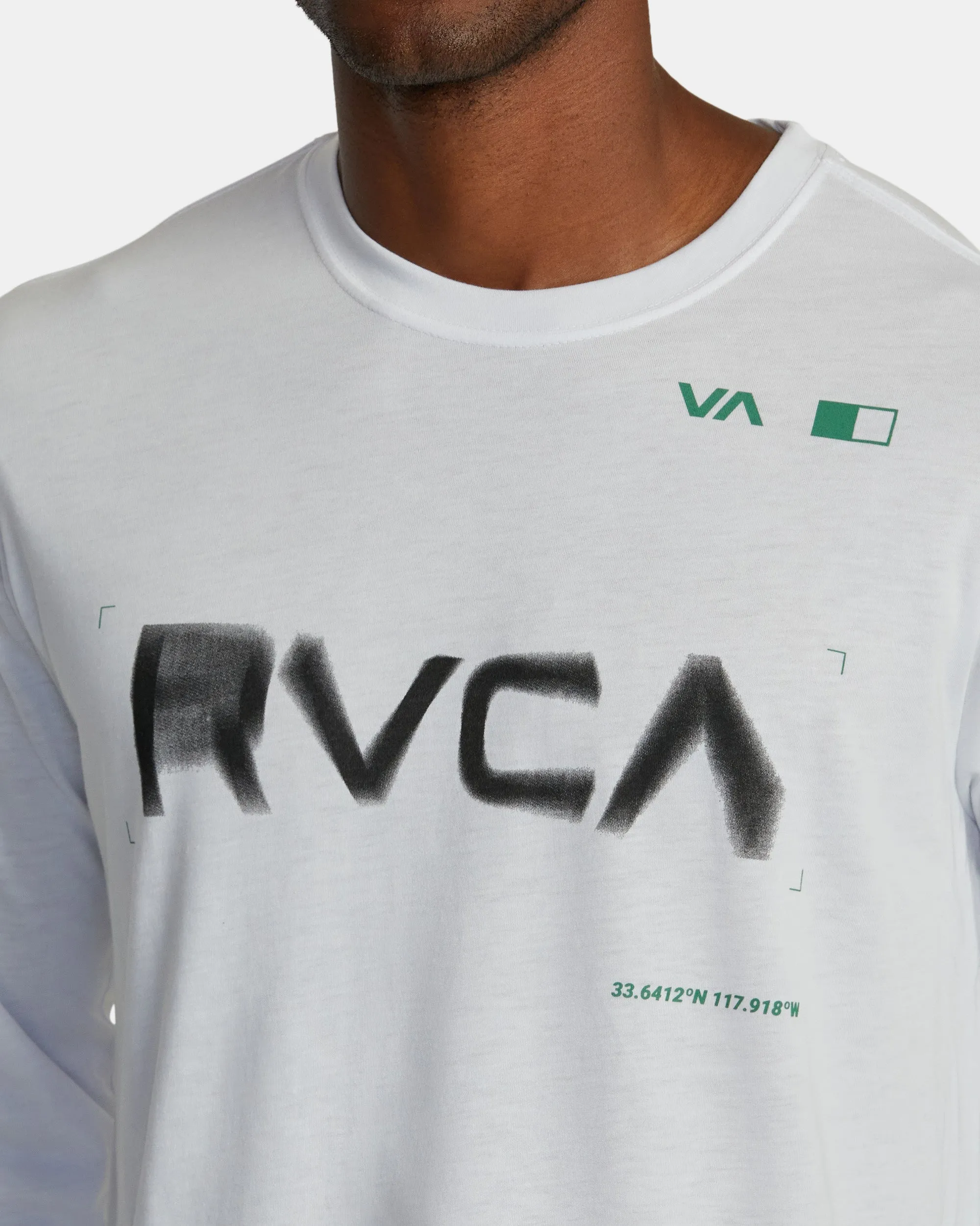 RVCA Radial Sport Tech Long Sleeve T-Shirt - White