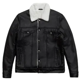 Shearling Leather Trucker Jacket