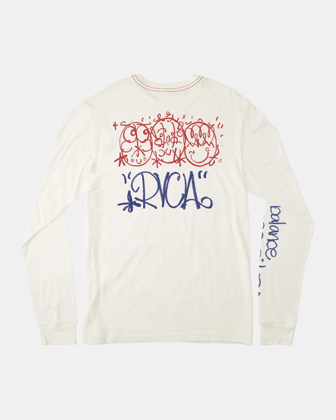 Tc Heads Long Sleeve T-Shirt - Antique White