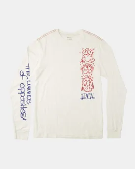 Tc Heads Long Sleeve T-Shirt - Antique White