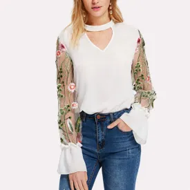V-Neck Bohemian Flared Sleeve Shirt Wholesale Womens Tops
